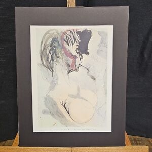 Elegant Abstract Art Print with Black and Cream Accents - "Head Of A Woman"